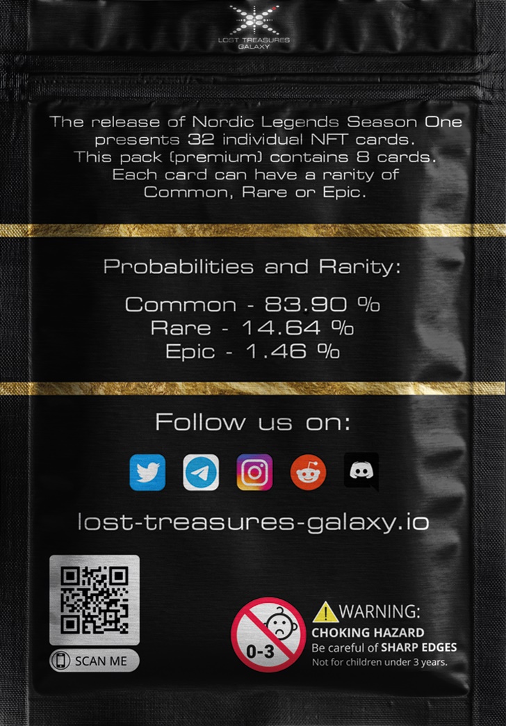 Backside One Nordic Legend Card of our Premium Pack 